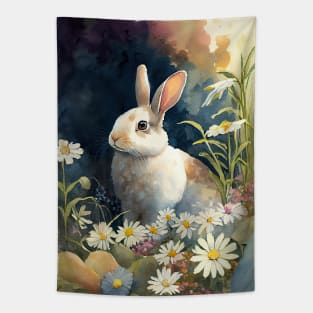 Watercolor Rabbit - Adorable Bunny Art for Animal Lovers Tapestry