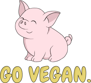 Go Vegan Cute Pig Magnet