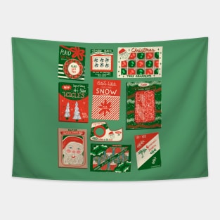 Vintage Christmas Decoration Packaging Tapestry