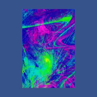 Rad Neon Burst Abstract Artwork T-Shirt