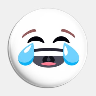 Laughing Crying Tears Emoji tee shirt group couple costume Pin