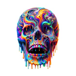 trippy melting skull T-Shirt