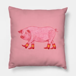 Marjorie the cowgirl pig Pillow