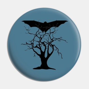 Bat and tree Pin