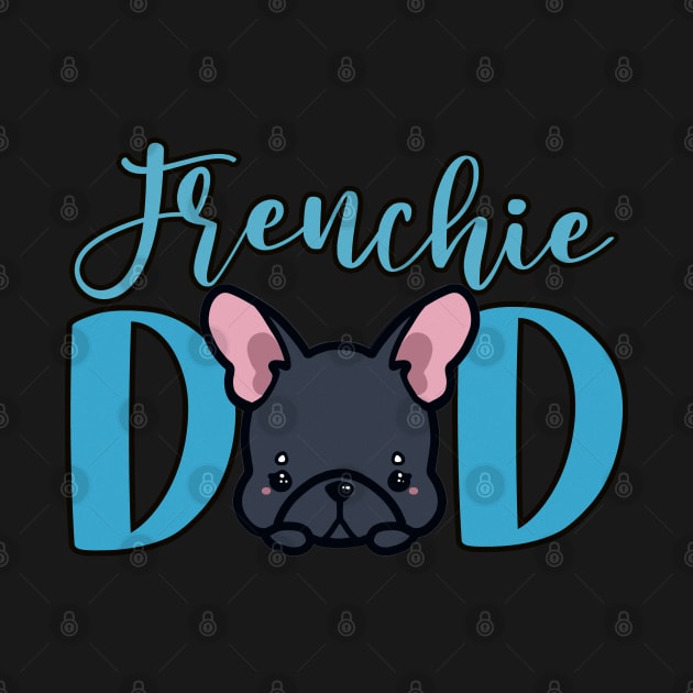 black french bulldog dad kawaii cute adorable by astronauticarte