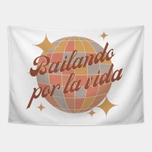 Bailando por la vida,  dancing through life, retro brown Tapestry