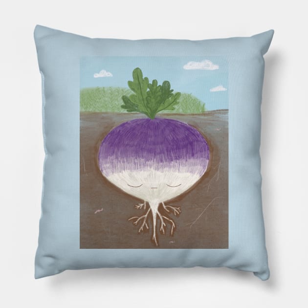 Tired Turnip Pillow by phobophiliafolk