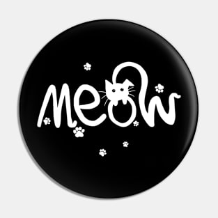 Cat and Meow Pin