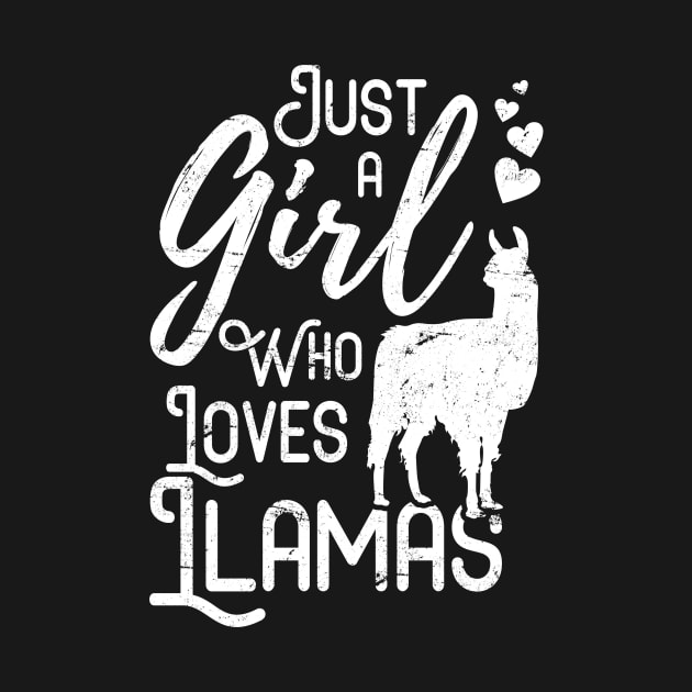 Just a Girl Who Loves Llamas by themerchnetwork