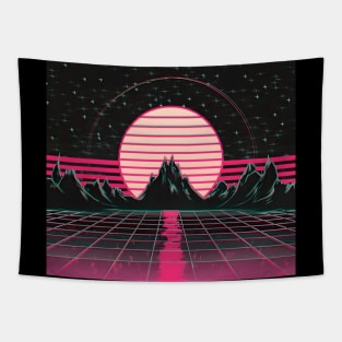 Synthwave sun Tapestry