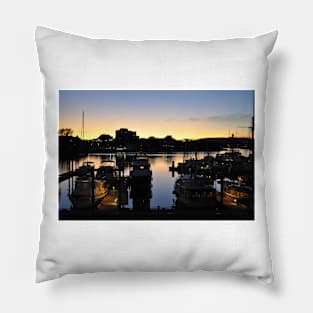 Dusk and the Boats Pillow