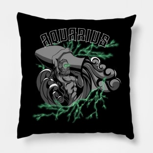 Lightning Aquarius (Green) Pillow