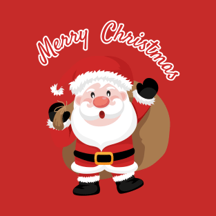 Merry christmas and Cute Santa Claus. T-Shirt