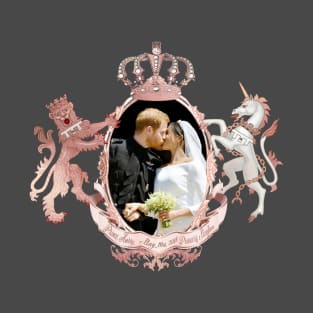 Royal Wedding Kiss, Rose Gold T-Shirt