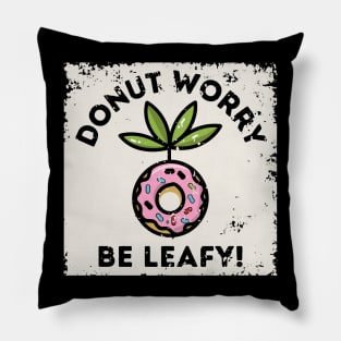 Whimsical Donut Leaf Fusion Pillow