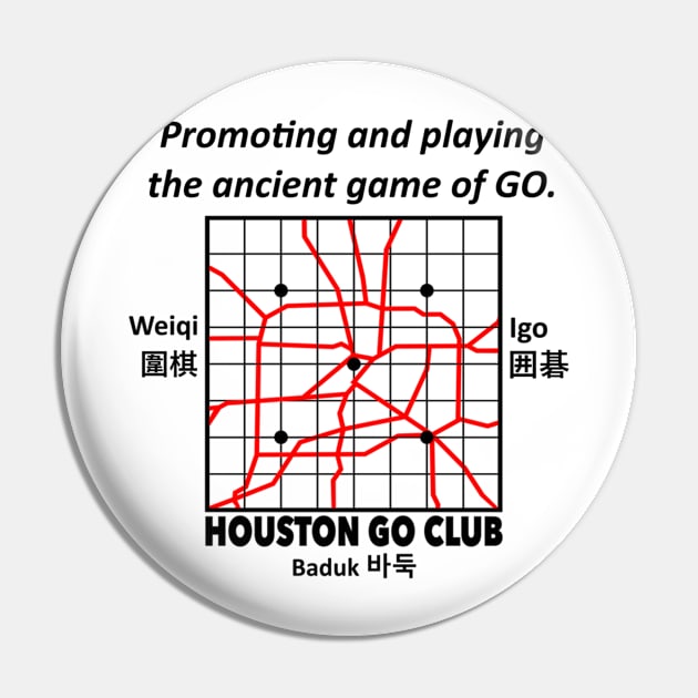 Promoting (Black Lines) Pin by Houston Go Club