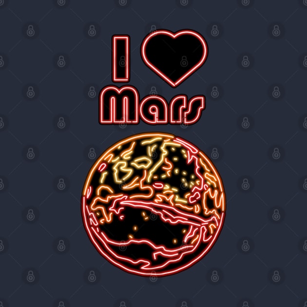 Electric Solar System I Love Mars by gkillerb