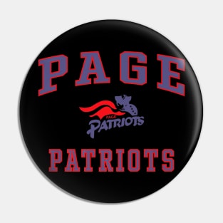 Page High School Patriots Pin