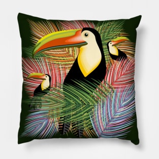 Toucans Hawaiian Summer Mood Pillow