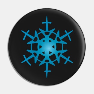 Azure Blue Snowdrop Pin