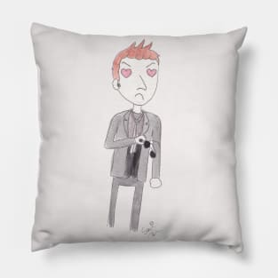 Heart-Eyes Crowley Pillow