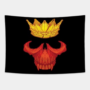 skull in crown Tapestry