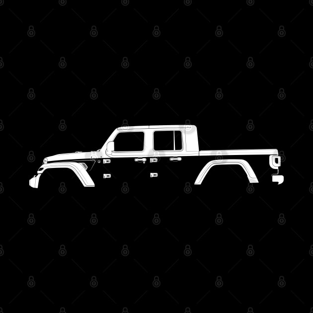 Jeep Gladiator (JT) Silhouette by Car-Silhouettes