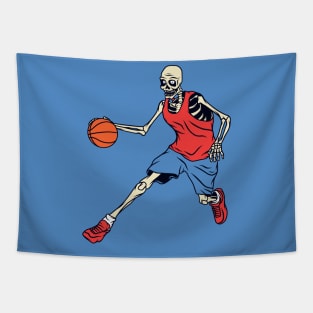 Skeleton Basketball Player Tapestry