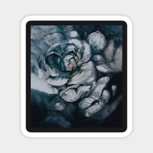 Flower Power in black and grey Magnet