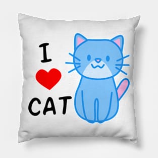 I love cat #Cat_Lover Pillow