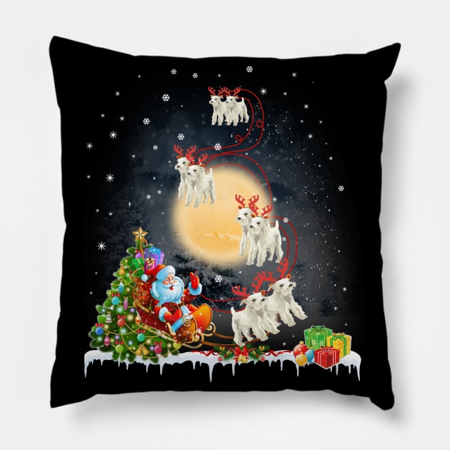 Schnauzer Reindeer Christmas Nice Dog Gift For Women Men Pillow by abubakarBaak