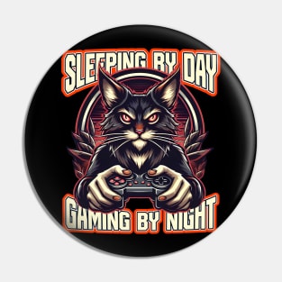 Sleeping by day, Gaming by Night Pin