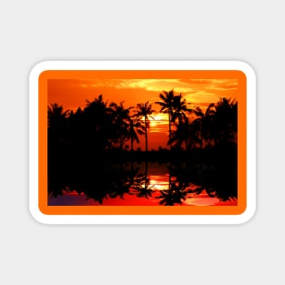 Golden sunset Magnet