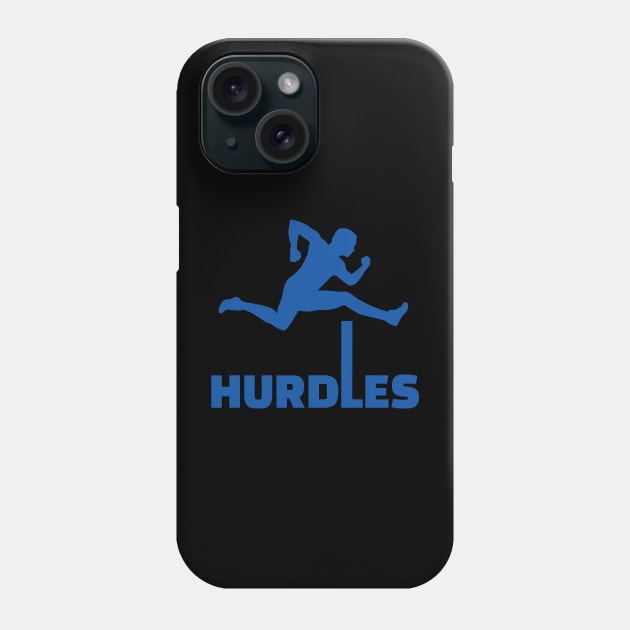 HURDLES blue Phone Case by Athletics Inc