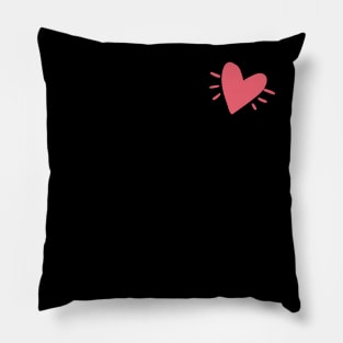 One Small Red Heart Pillow