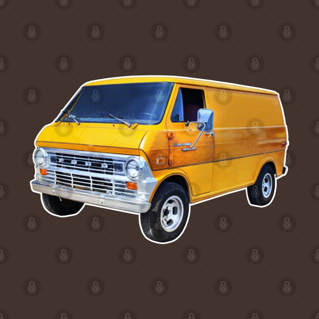 1970s Custom Van Retro Design by DankFutura