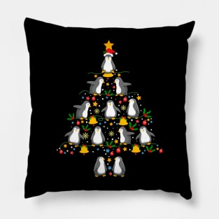 Penguins Christmas Tree Pillow