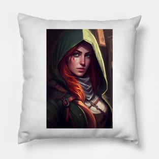 Red-Headed Assassin Pillow
