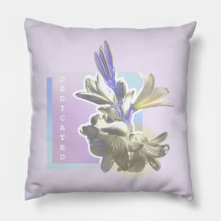 Soft flowers lilium print Pillow