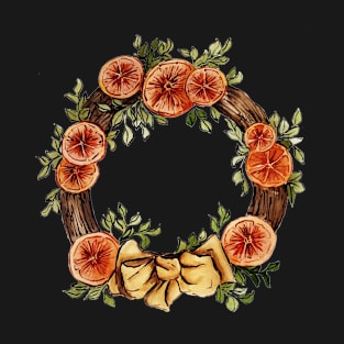 christmas wreath with oranges T-Shirt