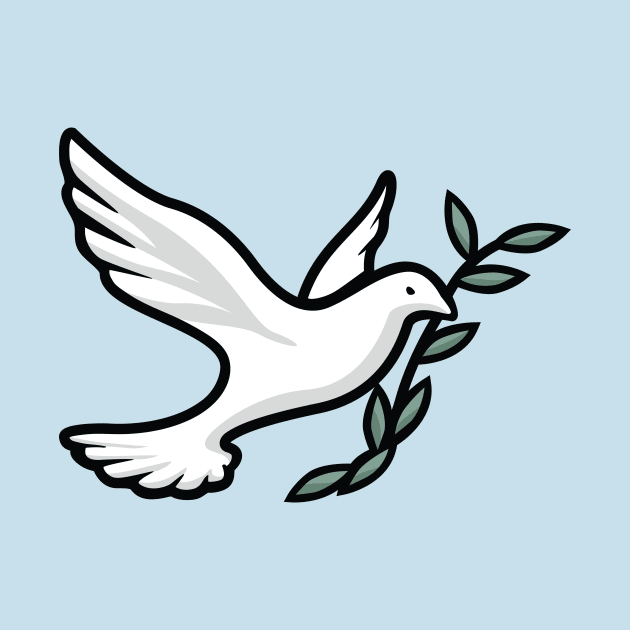 Dove with Olive Branch by hobrath