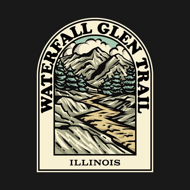 Waterfall Glen Trail Illinois hiking backpacking trail by HalpinDesign