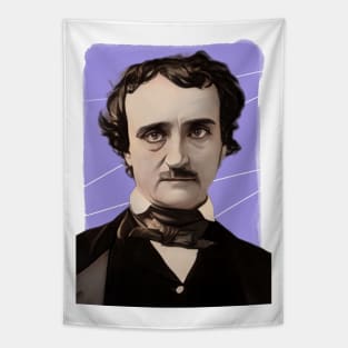 American Writer Edgar Allan Poe illustration Tapestry