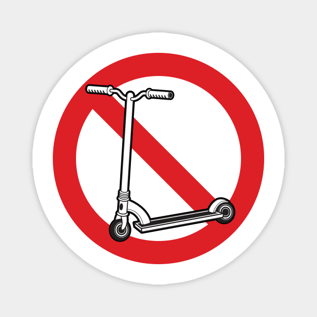 Scooter Free Zone Magnet by Woah_Jonny