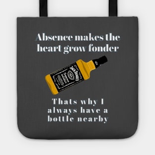 Absence makes the heart grow fonder. That's why I always have a bottle nearby Tote