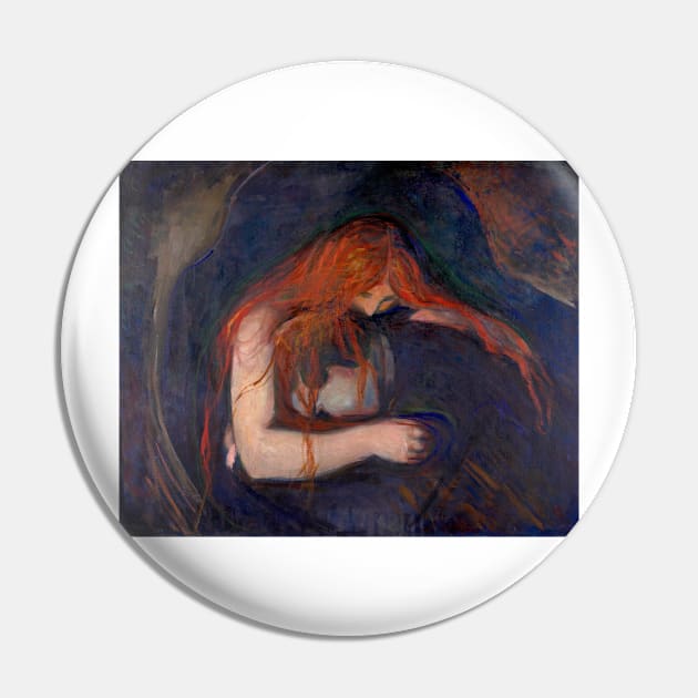 Vampire Edvard Munch Pin by RetroSalt