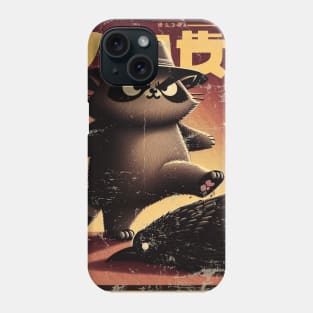 Dangerous Raccoon Crow Japanese Retro Phone Case