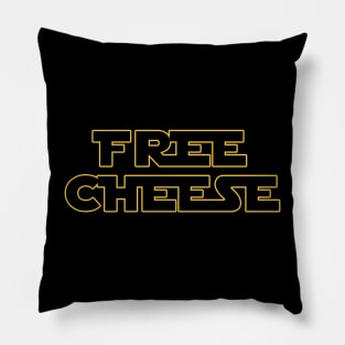 Free Cheese Black Pillow