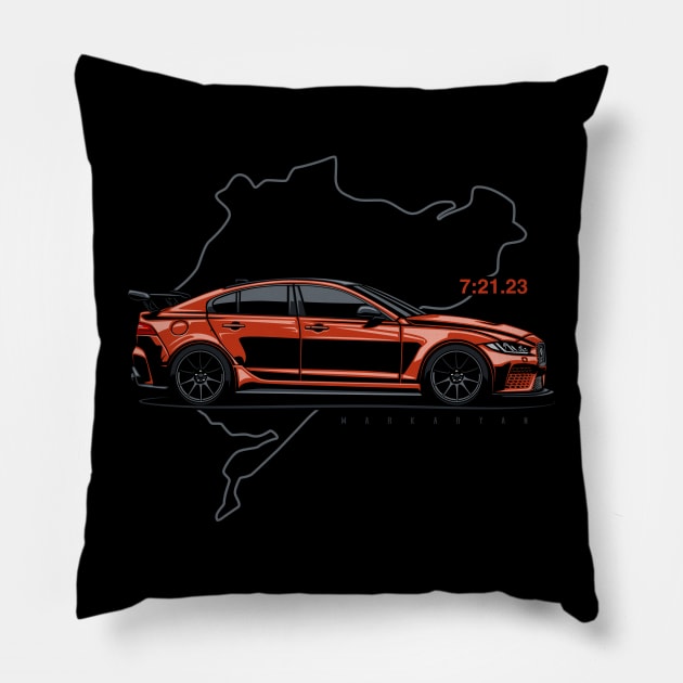 Nordschleife record Pillow by Markaryan