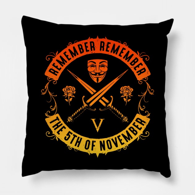 guy fawkes Pillow by guyfawkes.art